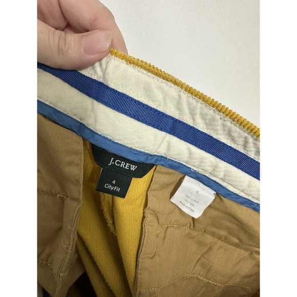 J. Crew Women’s VTG Mustard Yellow Corduroy City Fit Flare Pants Size 4 - Picture 5 of 7
